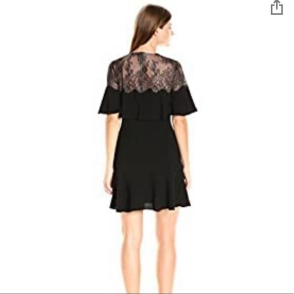 BCBGMaxAzria Women's Black Lacy Rosy Evening Dress XS - Picture 2 of 13